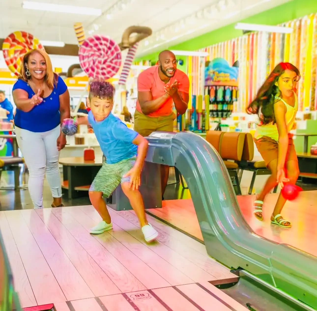 Kids Bowling with Family