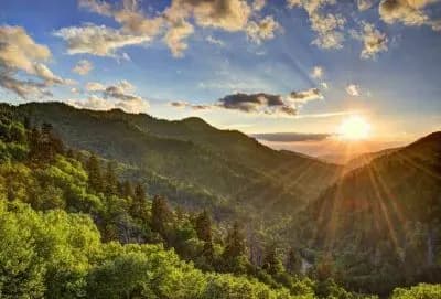 Sunrise in the Smoky Mountains