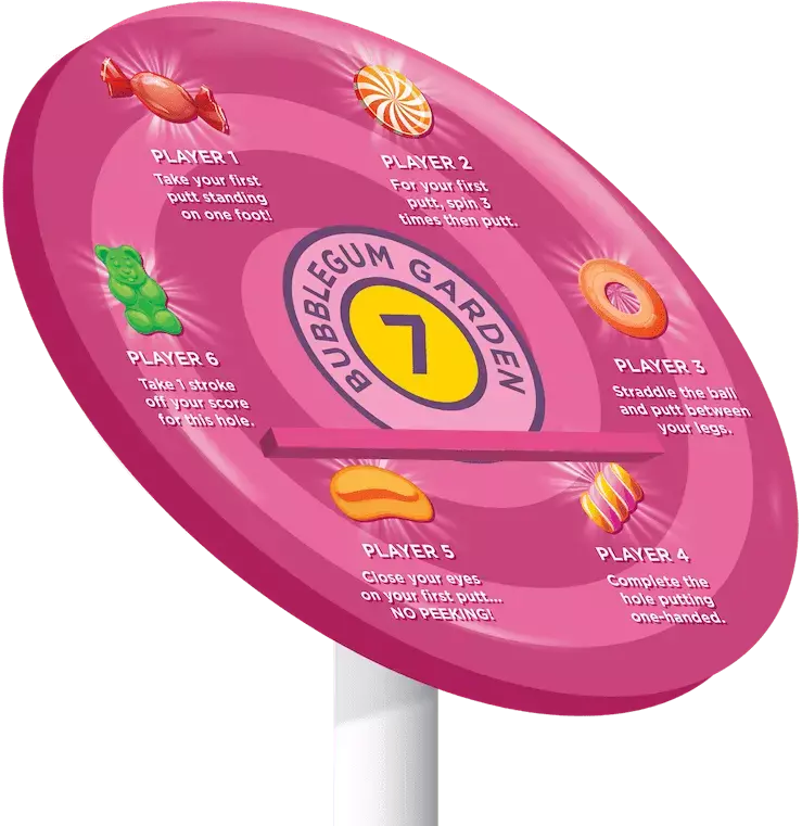 spinning wheel at Crave Golf club